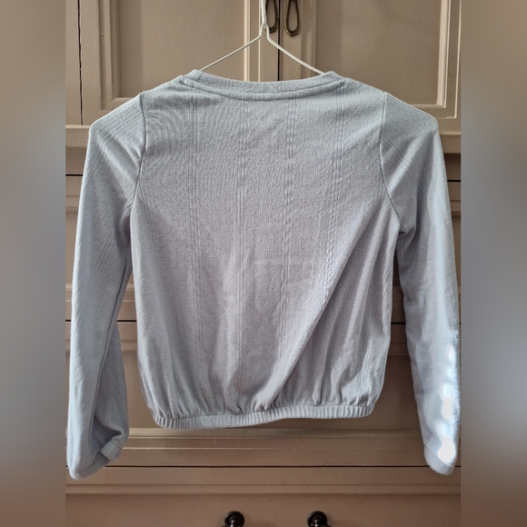 Cat & Jack Heather Gray Long Sleeve Top - Picture 4 of 5